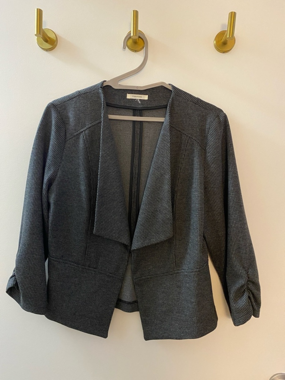 Women's Open Front Gray Blazer Jacket